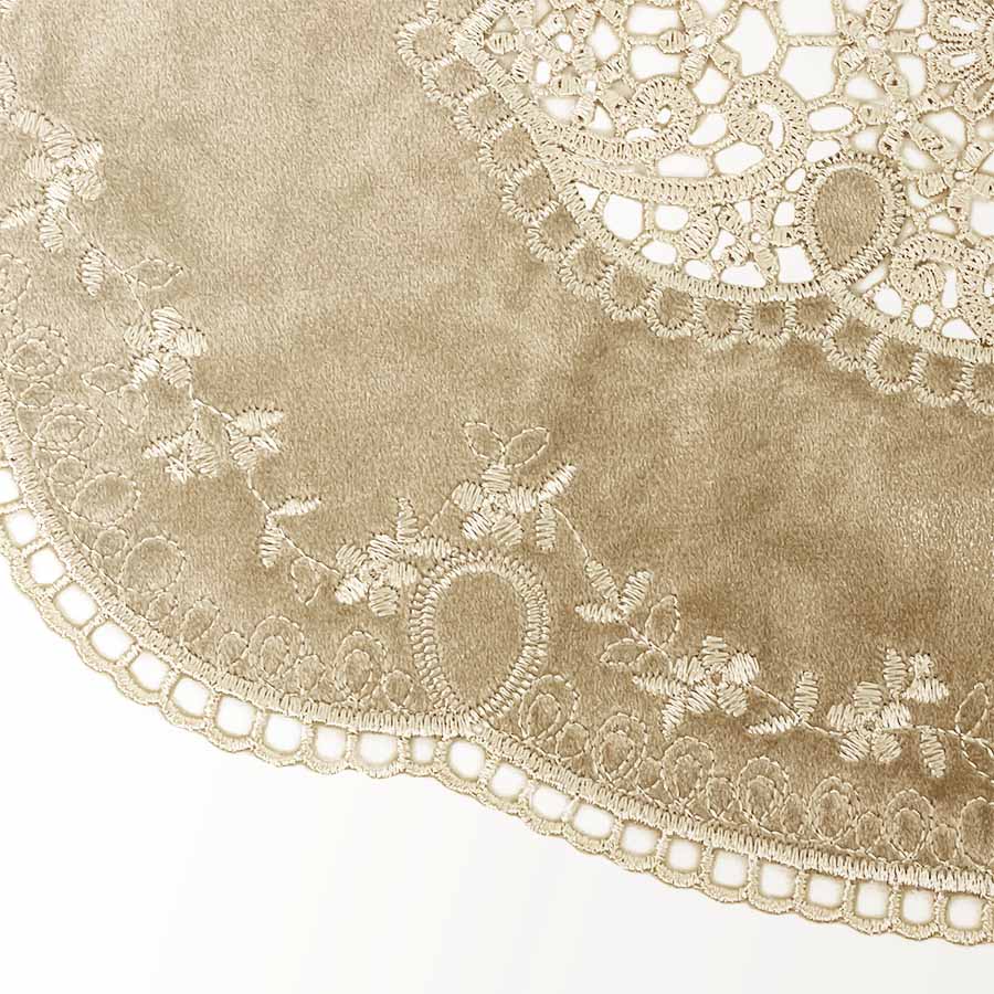 ドイリー 52×30cm 4色展開 クラッシック ベロア