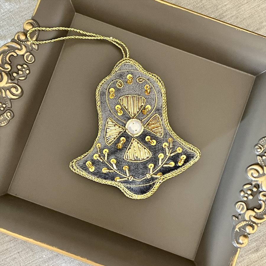 クリスマス オーナメント ベル レッド ブルー グレー