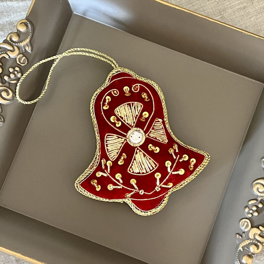 クリスマス オーナメント ベル レッド ブルー グレー