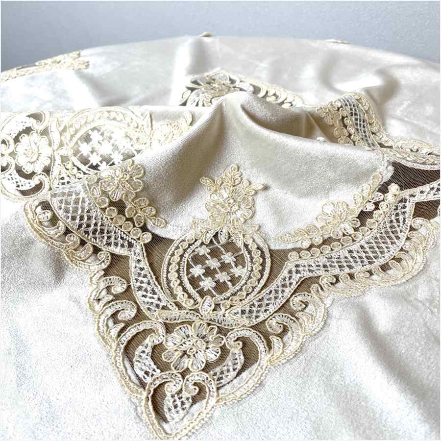 テーブルクロス 85×85cm イタリアンレース クラシック おしゃれ 姫系 可愛い プリンセス ロココ調 アンティーク調