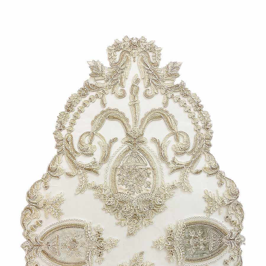 テーブルセンター 78×44cm レース ベージュ