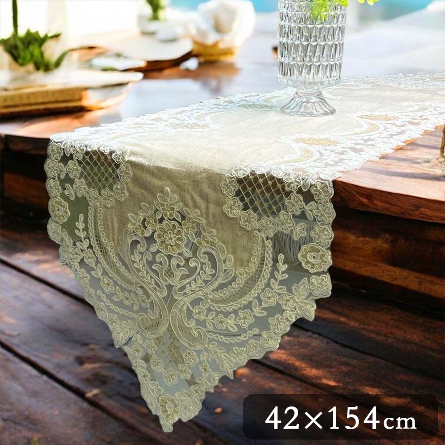 テーブルランナー 42×154cm クラッシックレース