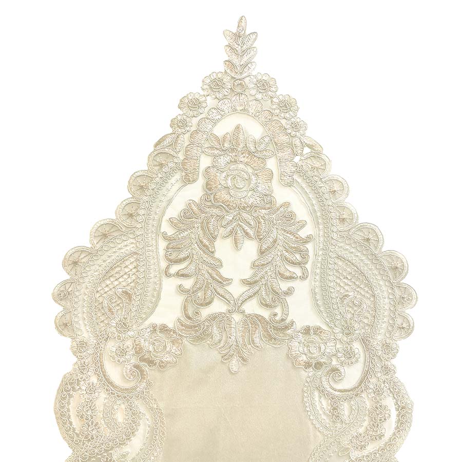 テーブルランナー 43×154cm レース×ベロア