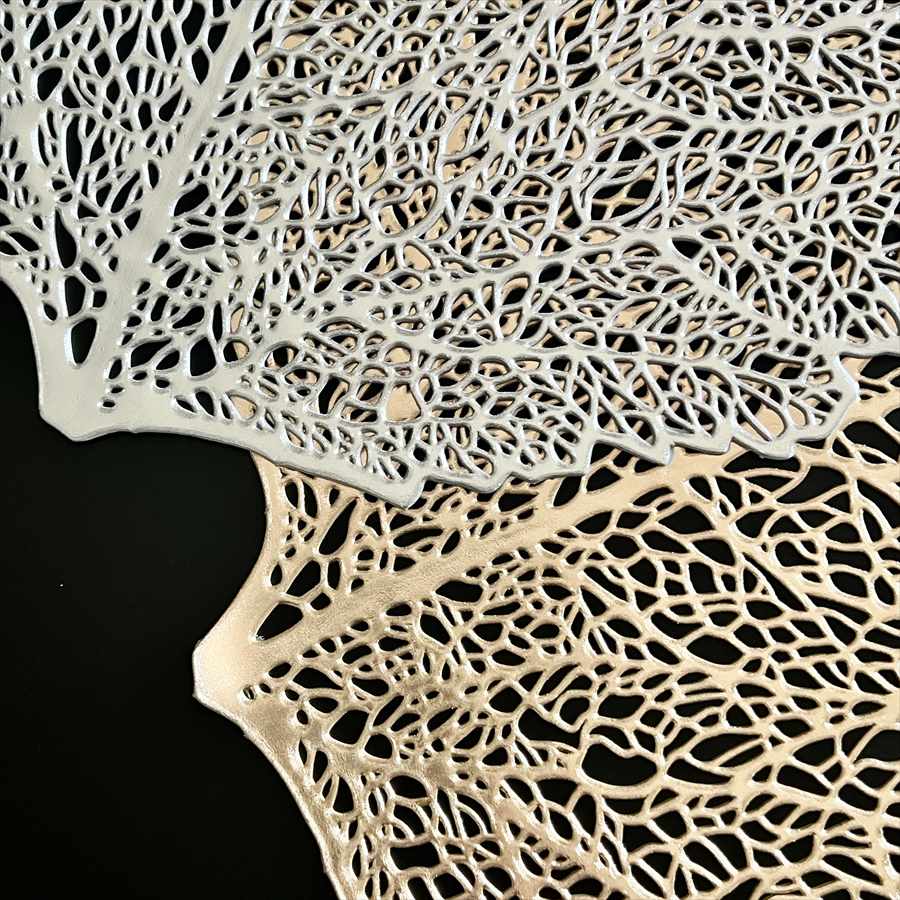 ランチョンマット モダン マット リーフ 2色展開 47X36cm