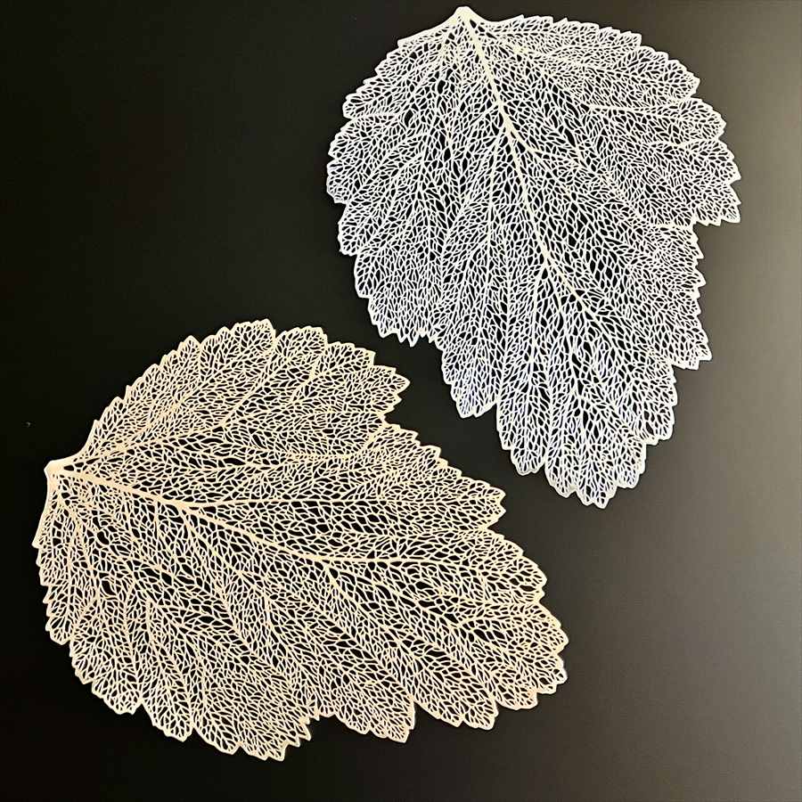 ランチョンマット モダン マット リーフ 2色展開 47X36cm