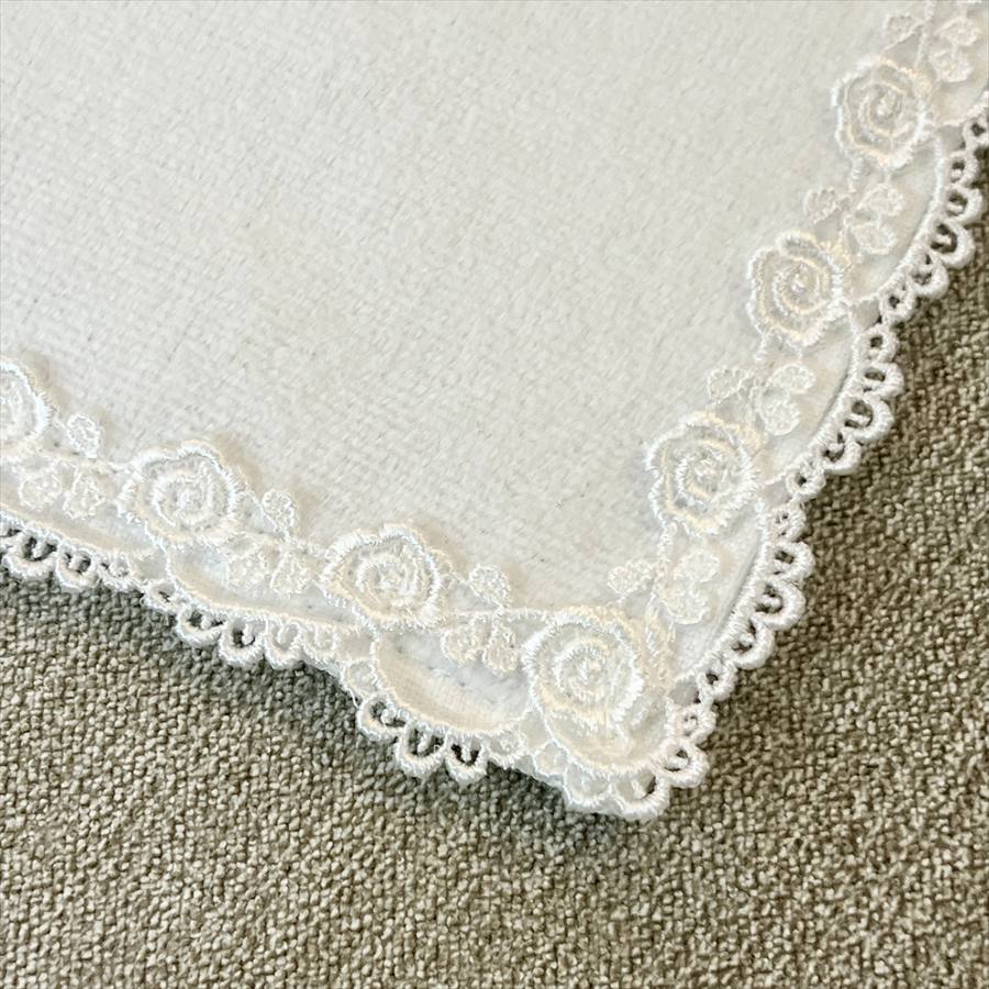 日本製 フォーマル タオルハンカチ レース ハーフハンカチ