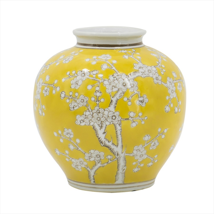 シノワズリ 花びん 丸型
