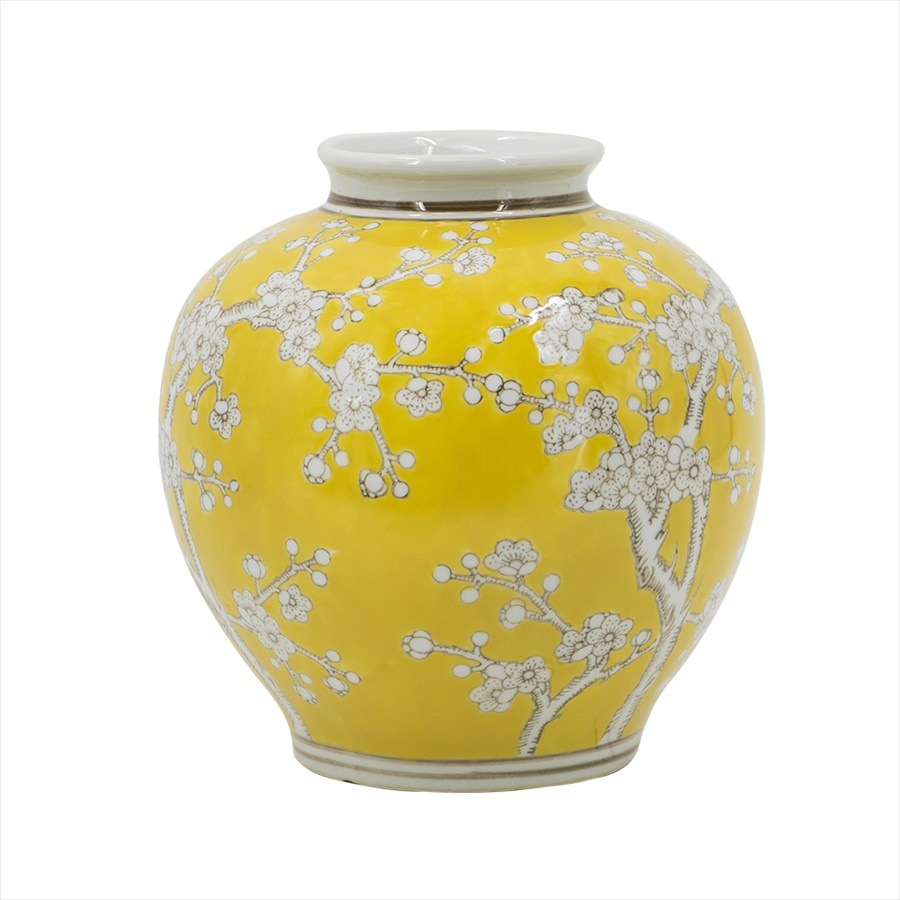 シノワズリ 花びん 丸型