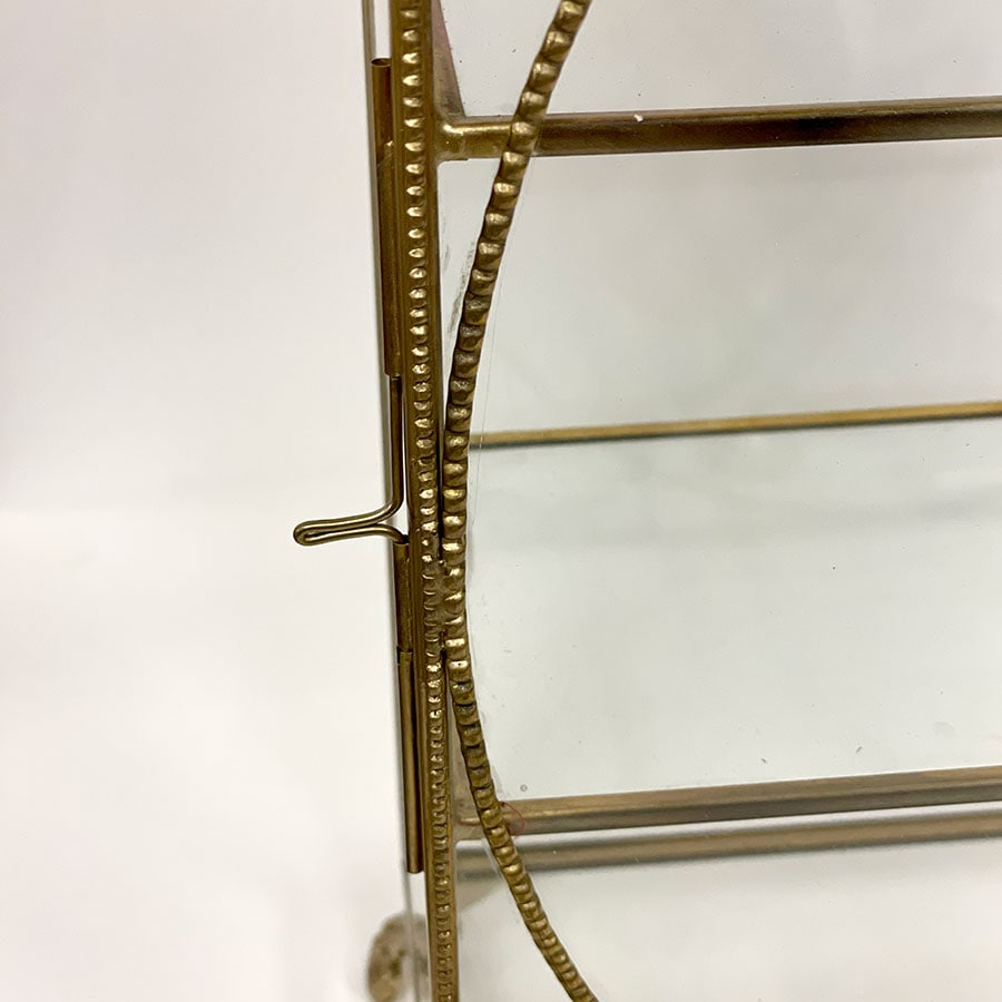 真鍮×ガラス製 コレクションボックス（扉開閉式）2色展開