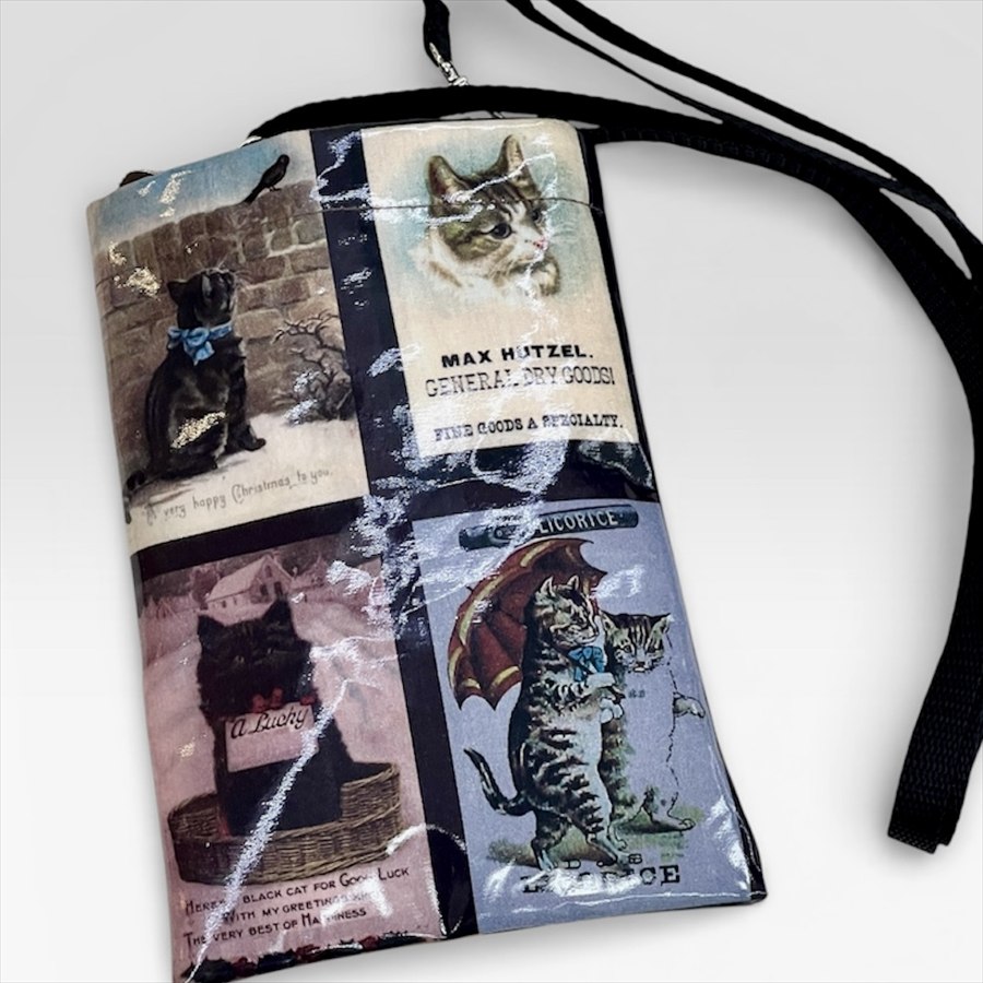 日本製アンティークポストキャット ミニショルダーバッグ