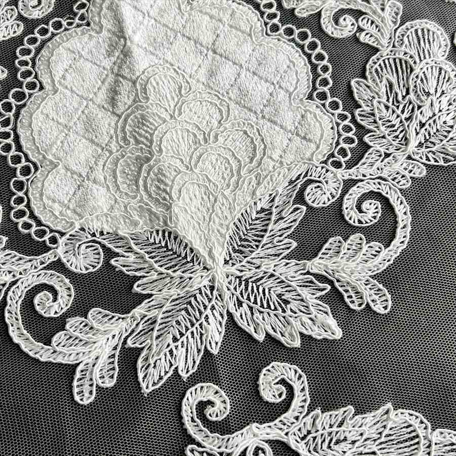 【送料無料レース】ドイリー40×40cm イタリアンレース ホワイト テーブルセンター