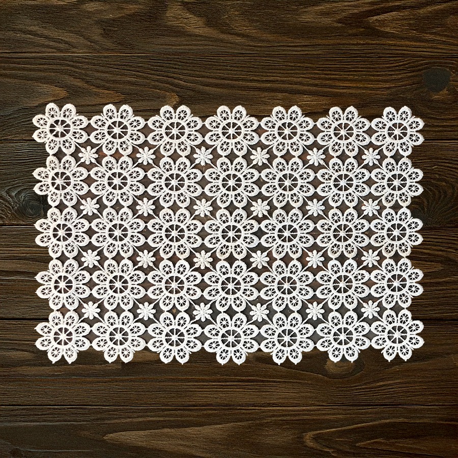 all lace テーブルセンター 25x34cm ホワイト