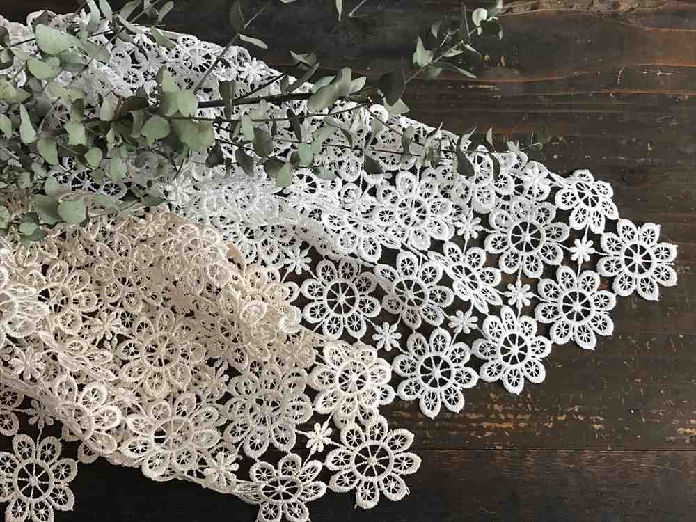 all lace テーブルセンター 35x75cm 2カラー