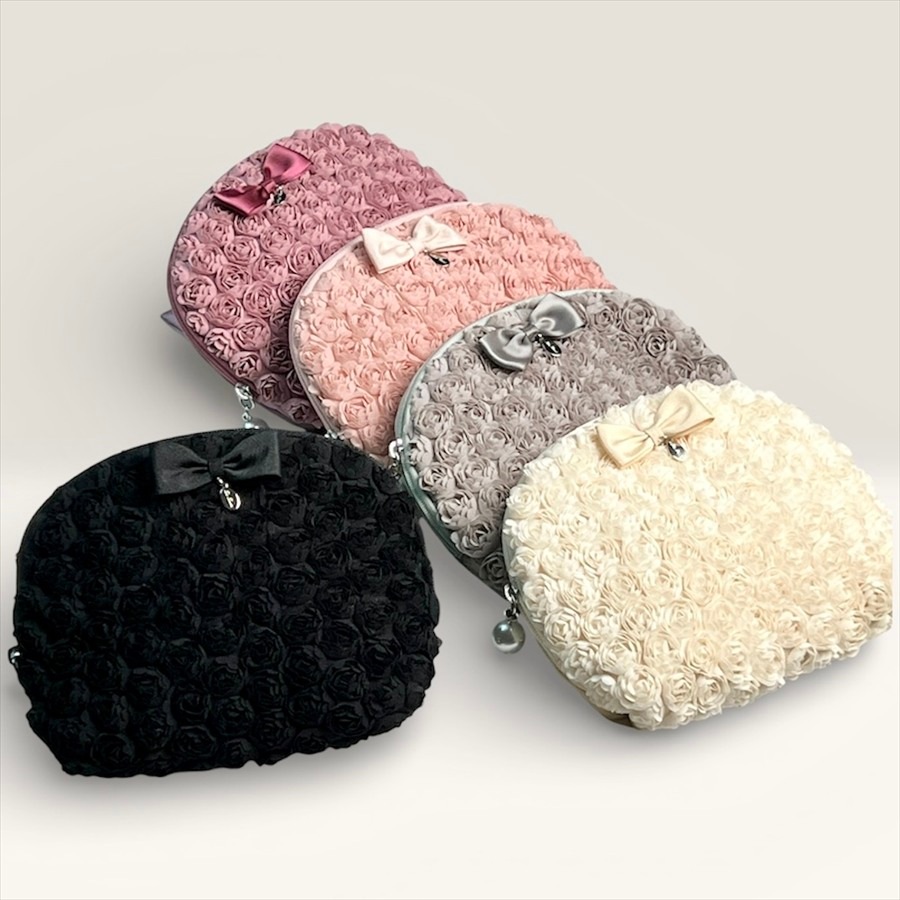 5色展開 ミニローズ シェルポーチ