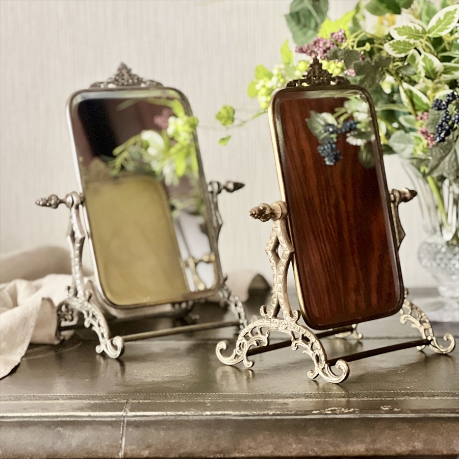 スタンドミラー(角度調整可)ゴールド シルバー