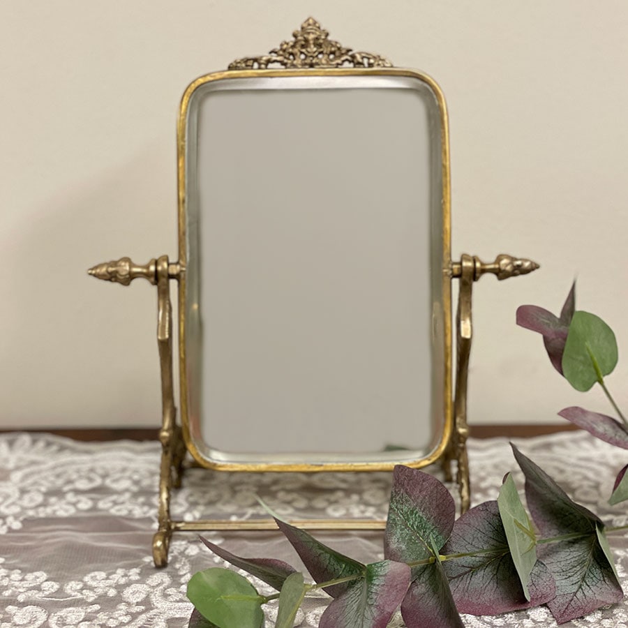 スタンドミラー(角度調整可)ゴールド シルバー