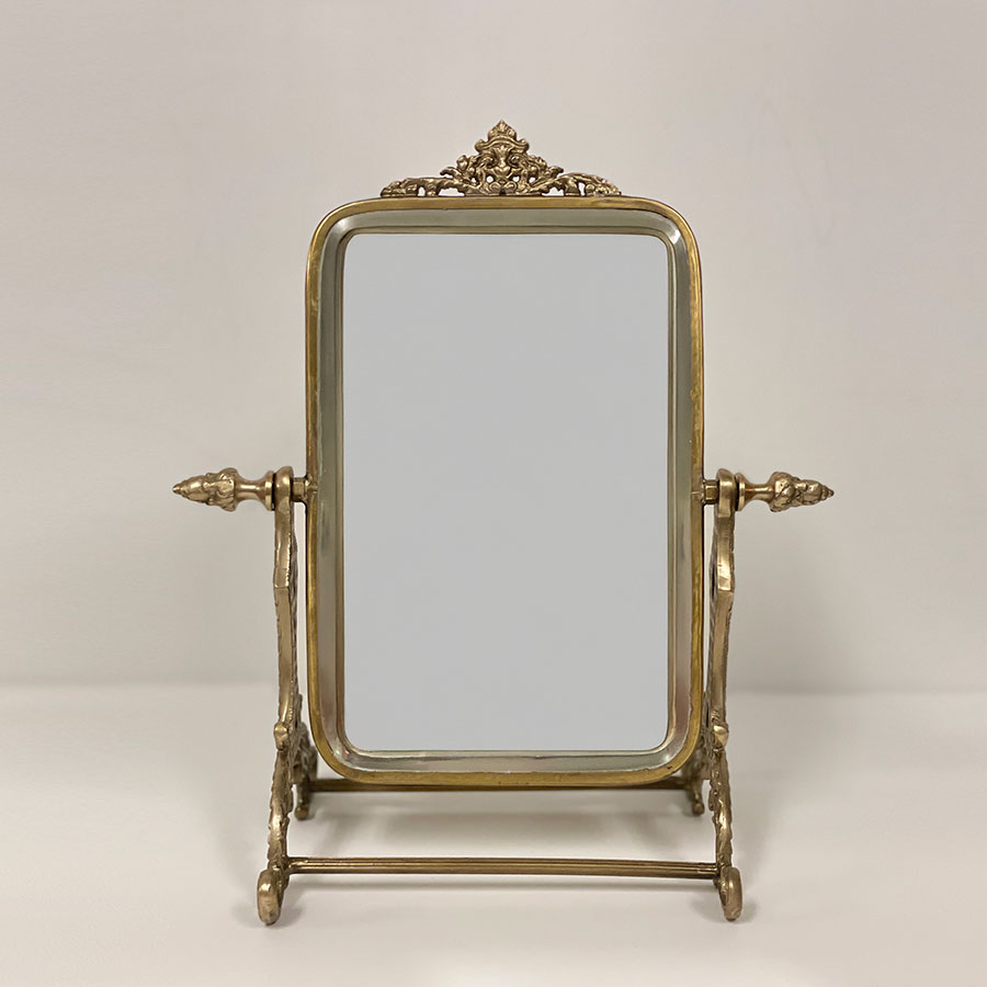 スタンドミラー(角度調整可)ゴールド シルバー