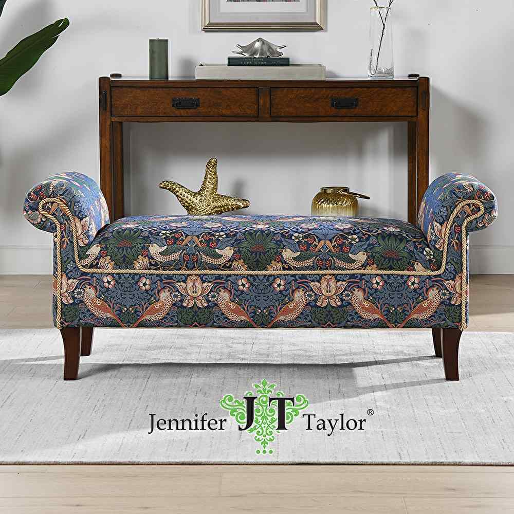 ジェニファーテイラー ロールアームベンチ Strawberry Thieif いちご泥棒 Jennifer Taylor 33031RB-VI02