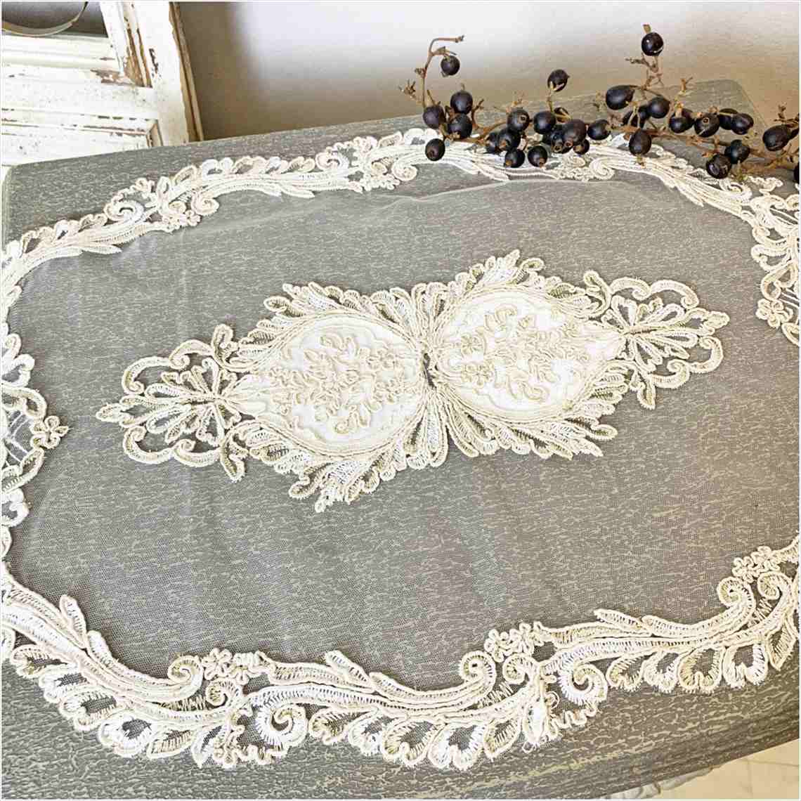 イタリアンレース テーブルセンター 41×93cm