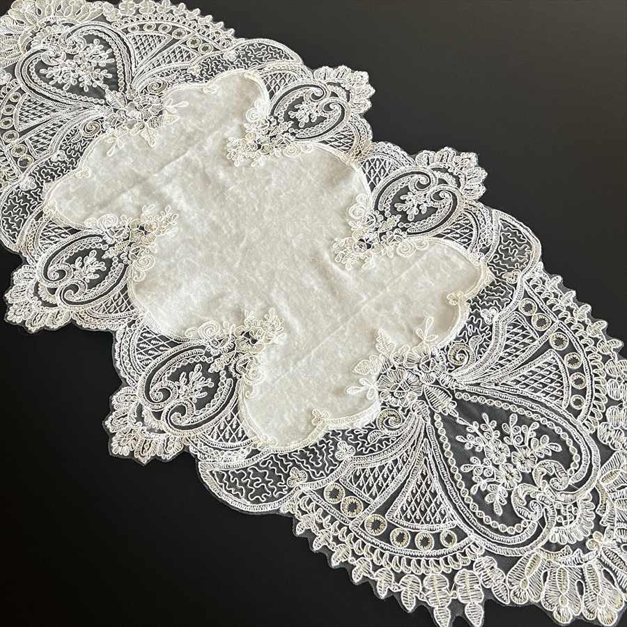 イタリアンレース テーブルセンター 42×86cm 