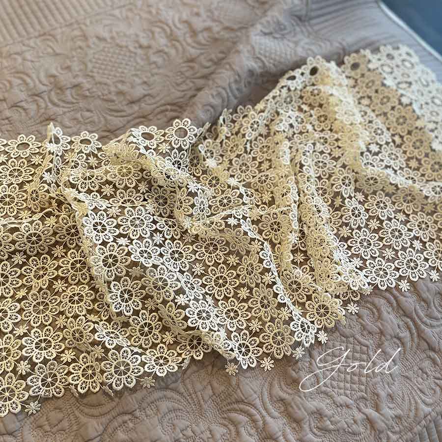 4サイズ展開 all lace カフェカーテン 45x120cm ホワイト