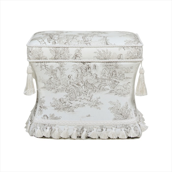 ジェニファーテイラー 薄型 スツール Toile de Jouy Jennifer Taylor 33030ST-JY02