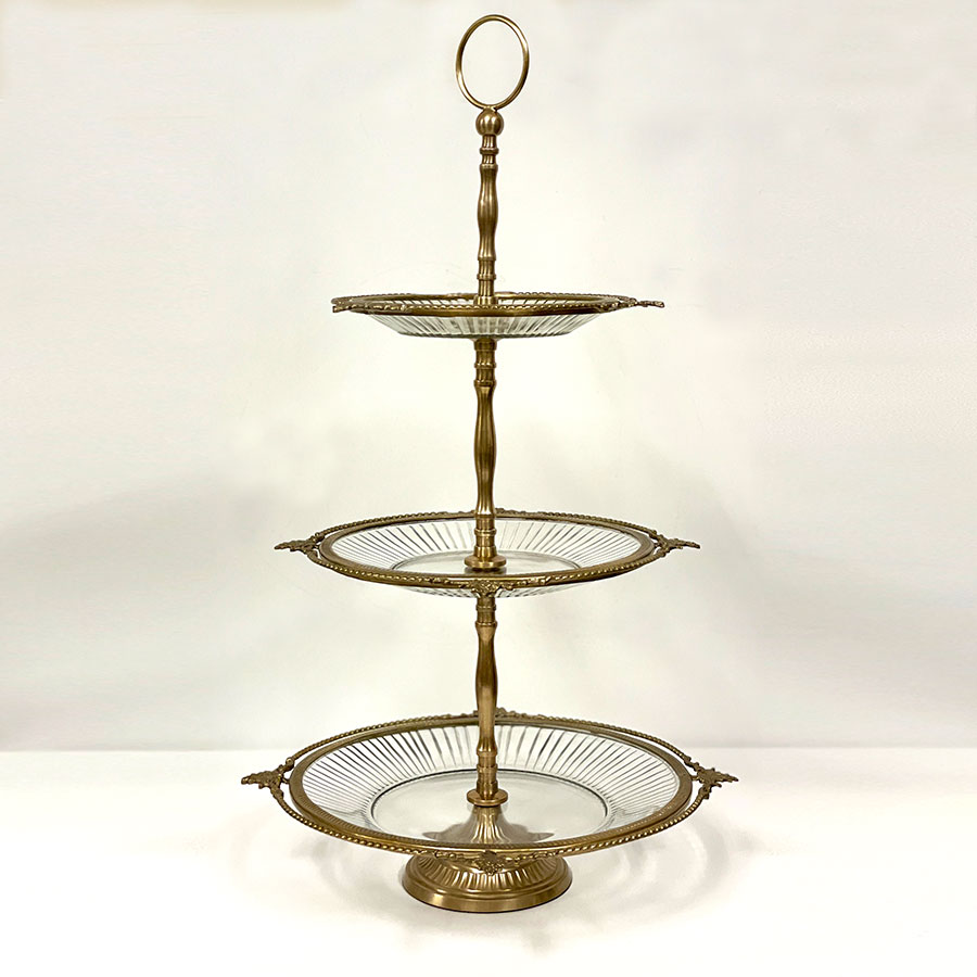 3段ディスプレイスタンド ゴールド シルバー