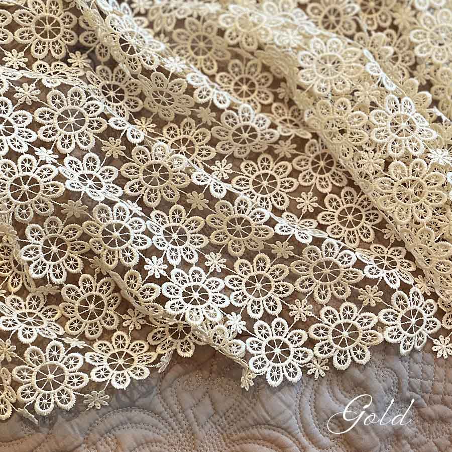 4サイズ展開 all lace カフェカーテン 60x120cm ホワイト