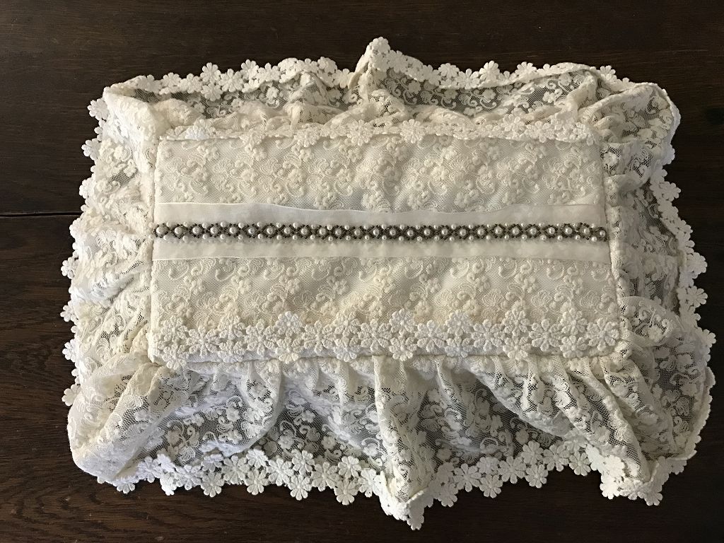 ティッシュボックスカバー cotton tulle コットンチュール