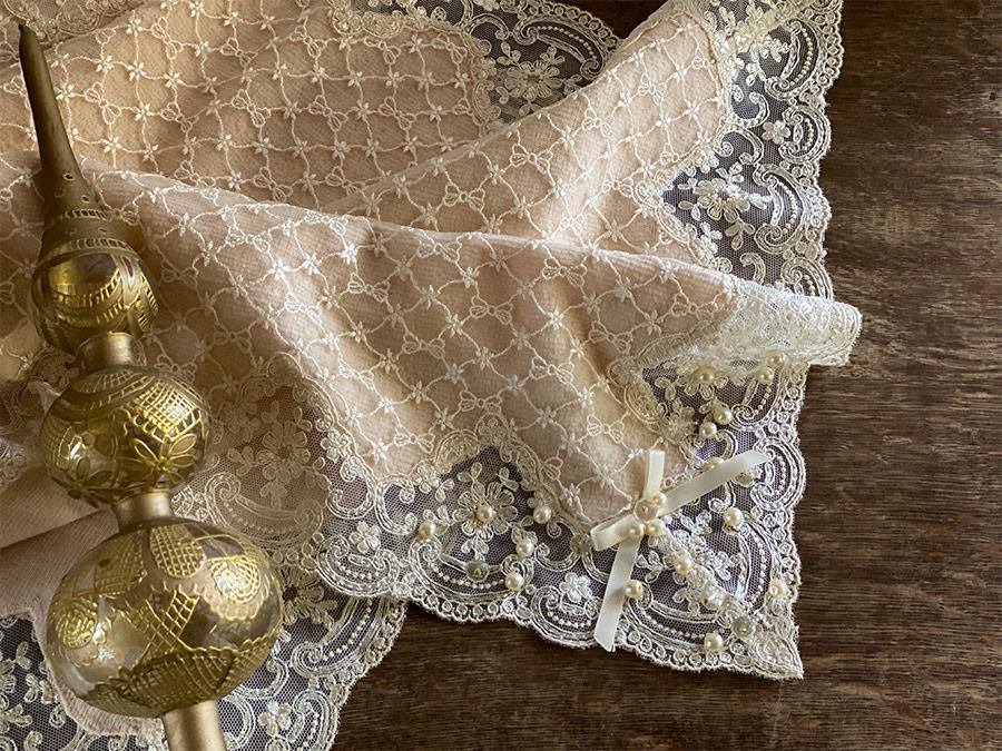 elegant pearl テーブルセンター 30x70cm