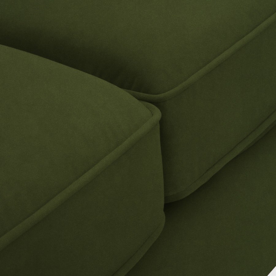 ジェニファーテイラー 3人掛け ソファ Jack 幅213cm ベロア オリーブクリーン 36000SF-V036