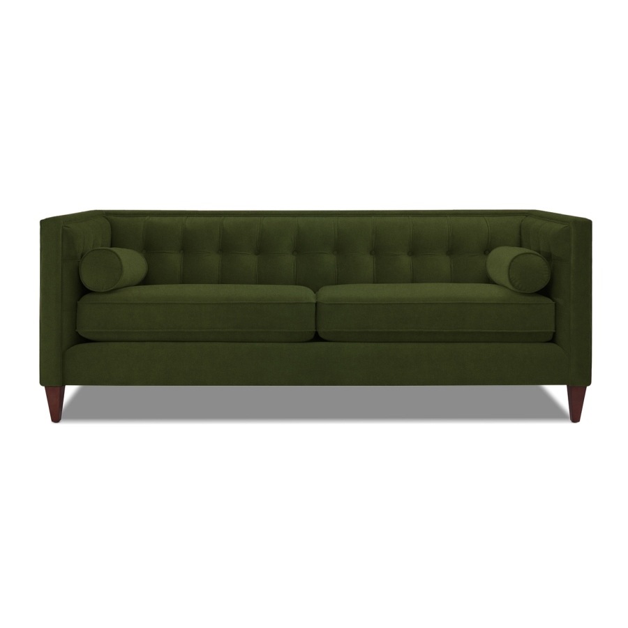ジェニファーテイラー 3人掛け ソファ Jack 幅213cm ベロア オリーブクリーン 36000SF-V036