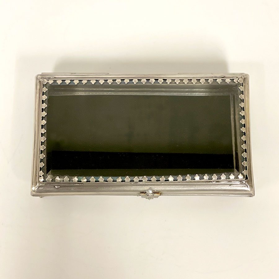 小物入れ シルバー ゴールド 真鍮×ガラス