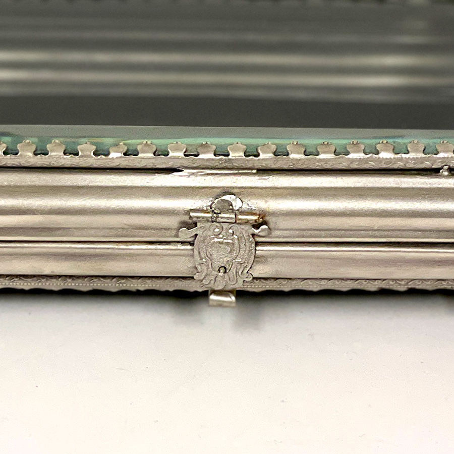 小物入れ シルバー ゴールド 真鍮×ガラス