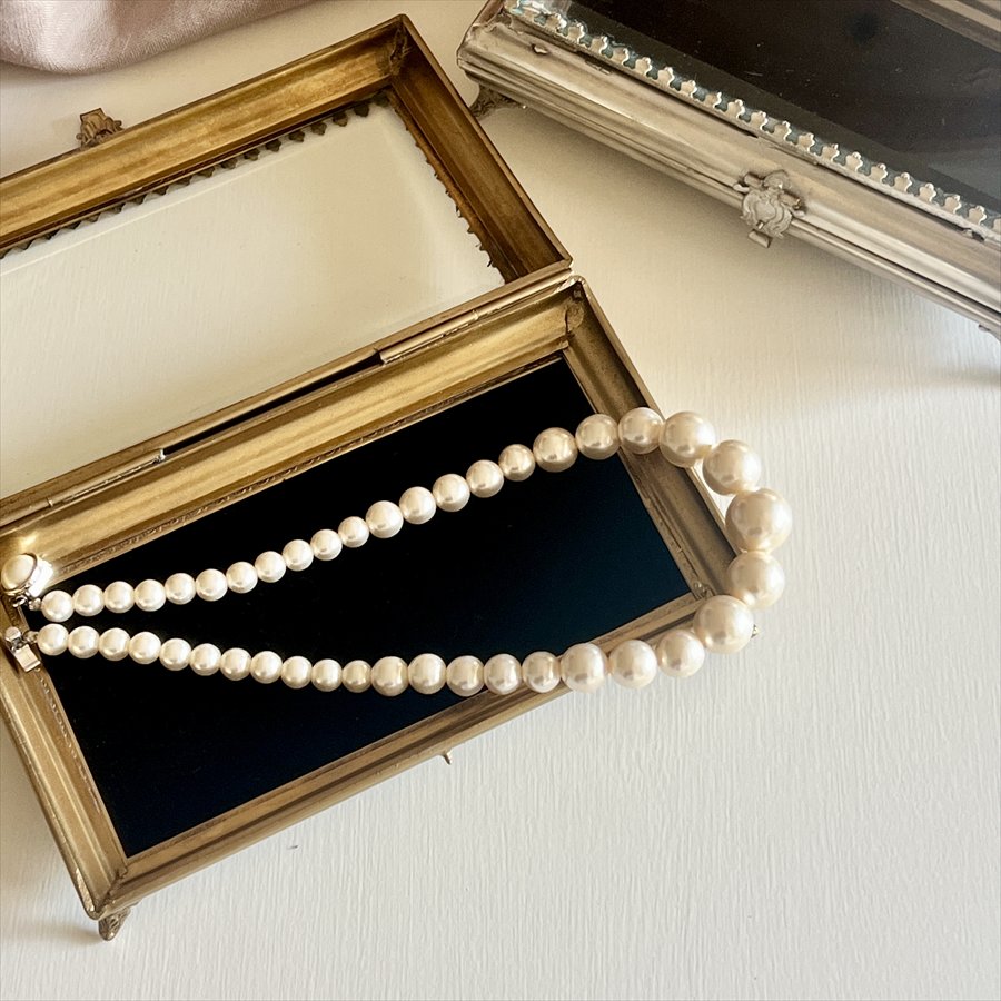 小物入れ シルバー ゴールド 真鍮×ガラス