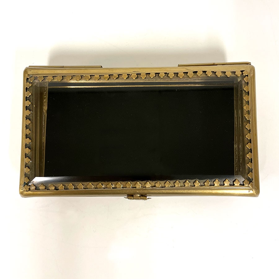 小物入れ シルバー ゴールド 真鍮×ガラス