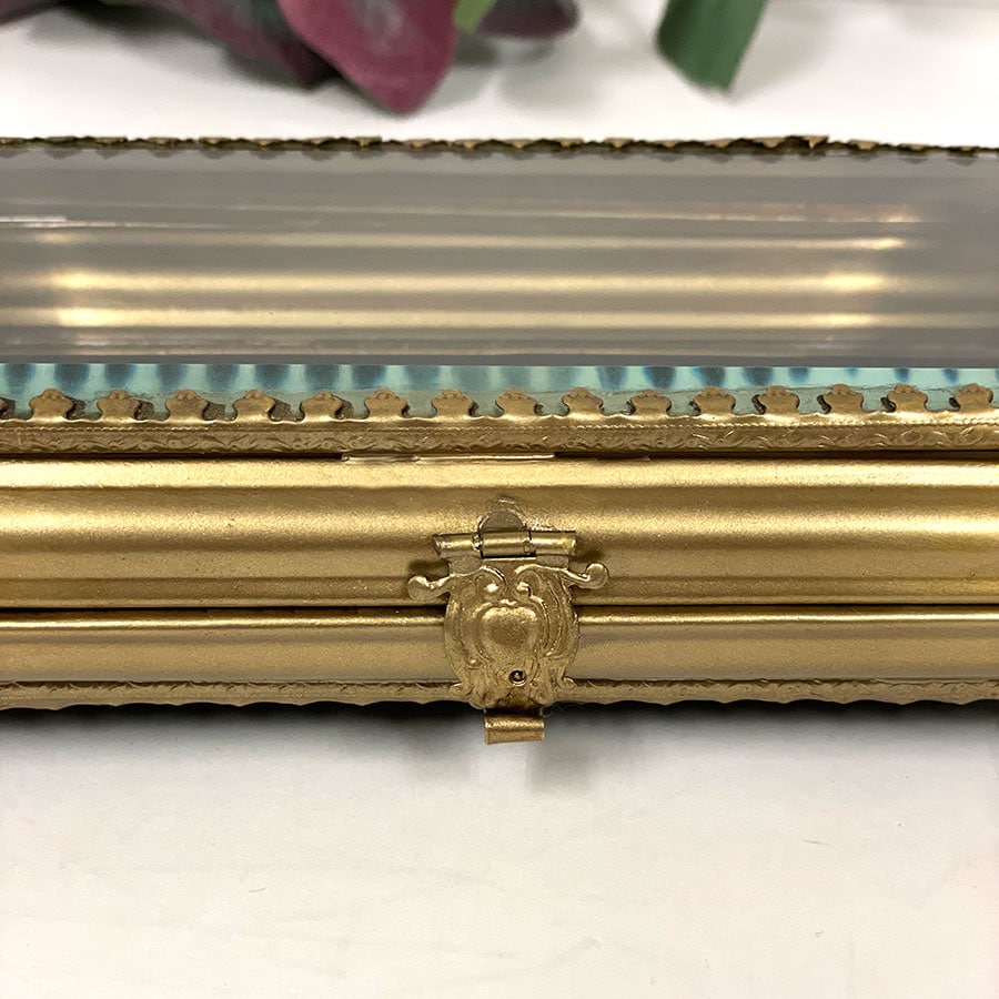 小物入れ シルバー ゴールド 真鍮×ガラス