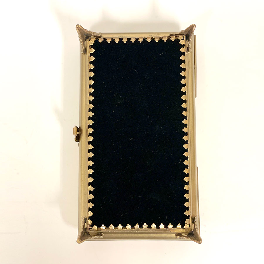 小物入れ シルバー ゴールド 真鍮×ガラス