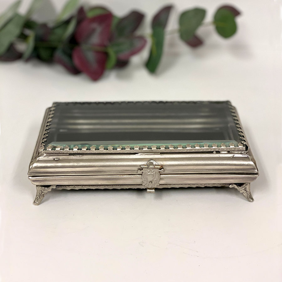 小物入れ シルバー ゴールド 真鍮×ガラス