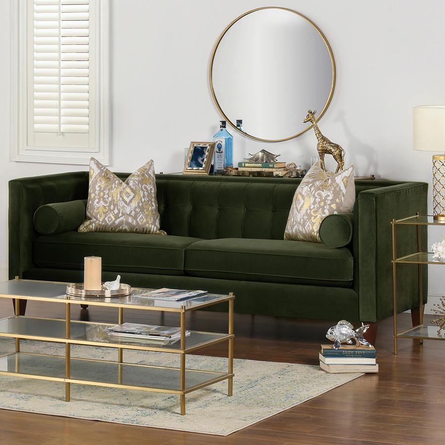 ジェニファーテイラー ソファ 2人掛け 2.5人掛け Jack 幅180cm ベロア グリーン 36001LS-V036