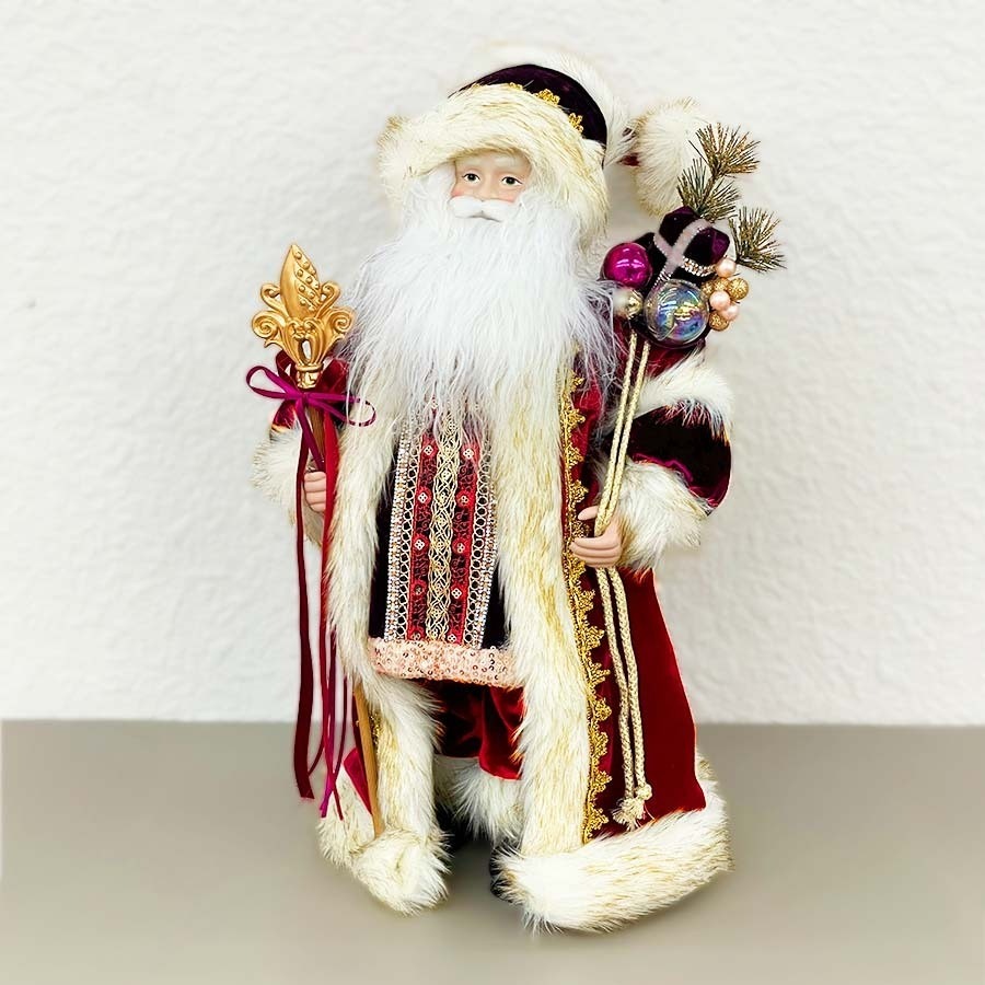 ヴィヴィアン｜インテリア雑貨と家具｜ サンタクロース 47cm ボルドー