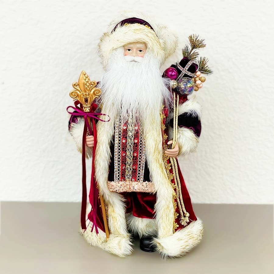 ヴィヴィアン｜インテリア雑貨と家具｜ サンタクロース 47cm ボルドー