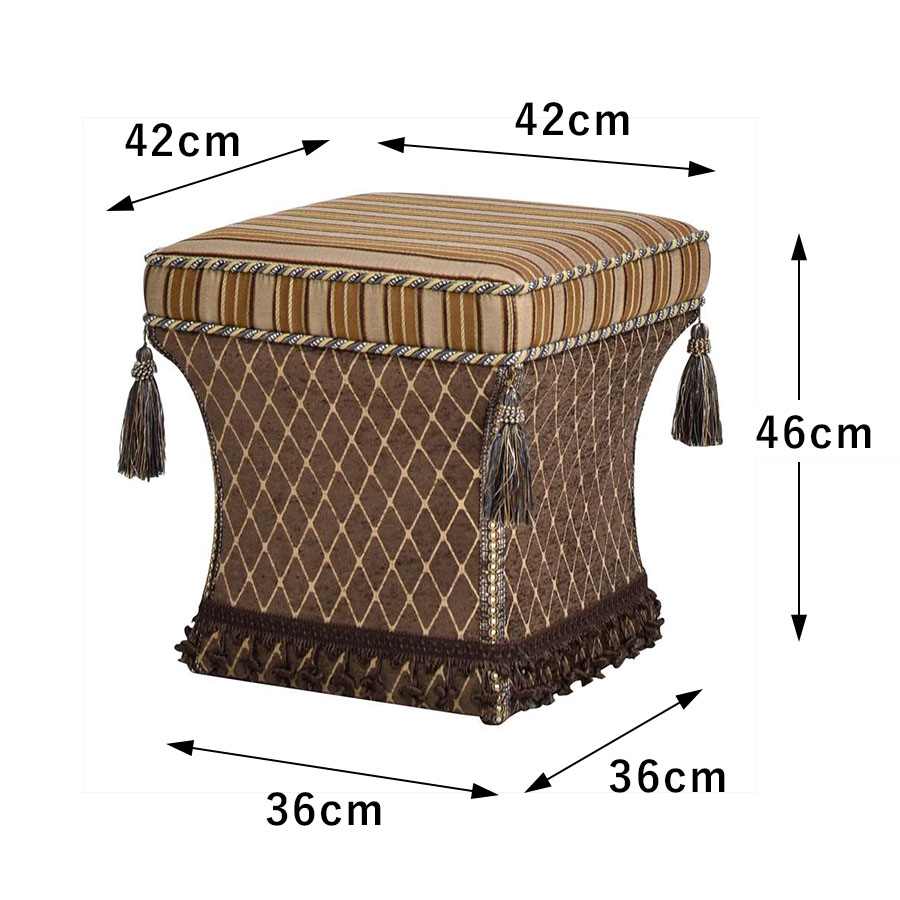 ジェニファーテイラー スクエア スツール ダマスク Broderick Jennifer Taylor 32256ST