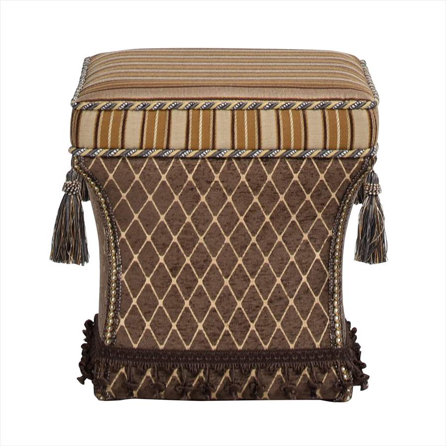 ジェニファーテイラー スクエア スツール ダマスク Broderick Jennifer Taylor 32256ST