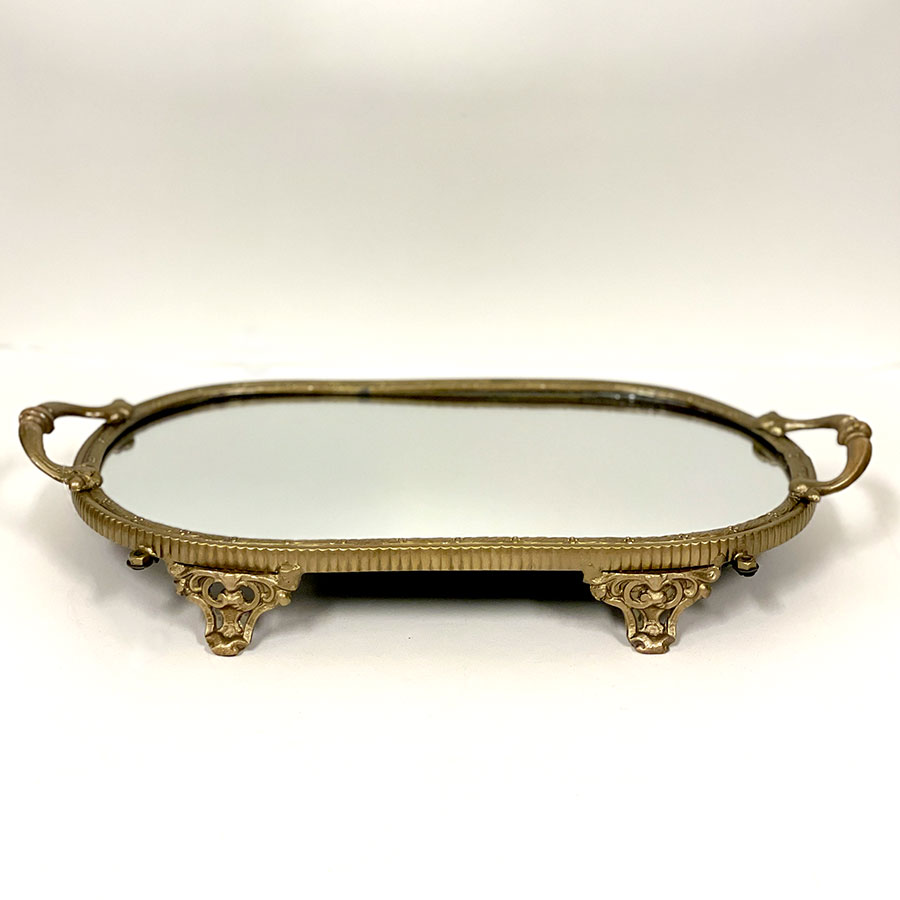 クラシック アンティーク ミラートレイ ラウンド