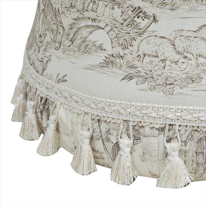 ジェニファーテイラー ラウンド スツール フランストワルドジュイ Toile de Jouy Jennifer Taylor 33164ST