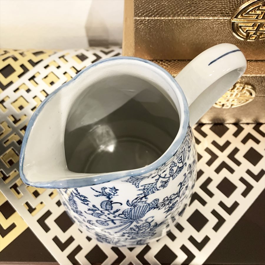 シノワズリ 磁器 水差しブルーホワイト 即日発送