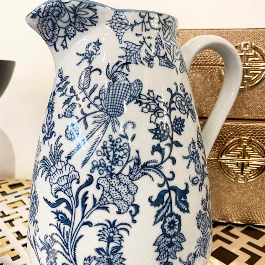 シノワズリ 磁器 水差しブルーホワイト 即日発送