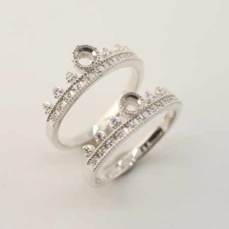 Pt900 or K18  ミルクラシックリング　3.5㎜・3.0㎜