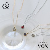 ステンレス スワロフスキー 一粒 ショート ネックレス